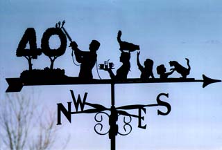 Birthday weather vane